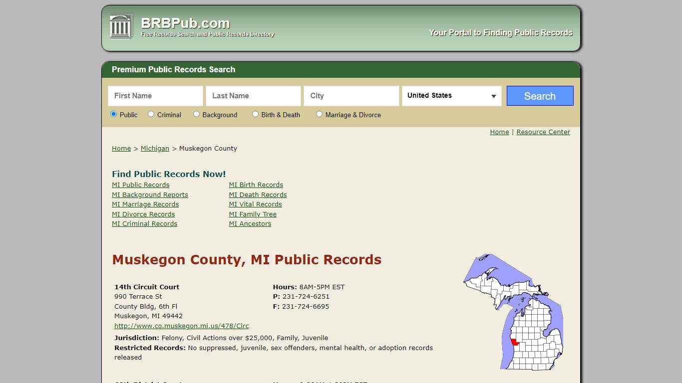 Muskegon County Public Records | Search Michigan ...